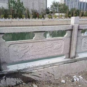 本溪 芙蓉白大花桥梁、河道，石材栏杆、围栏、护栏