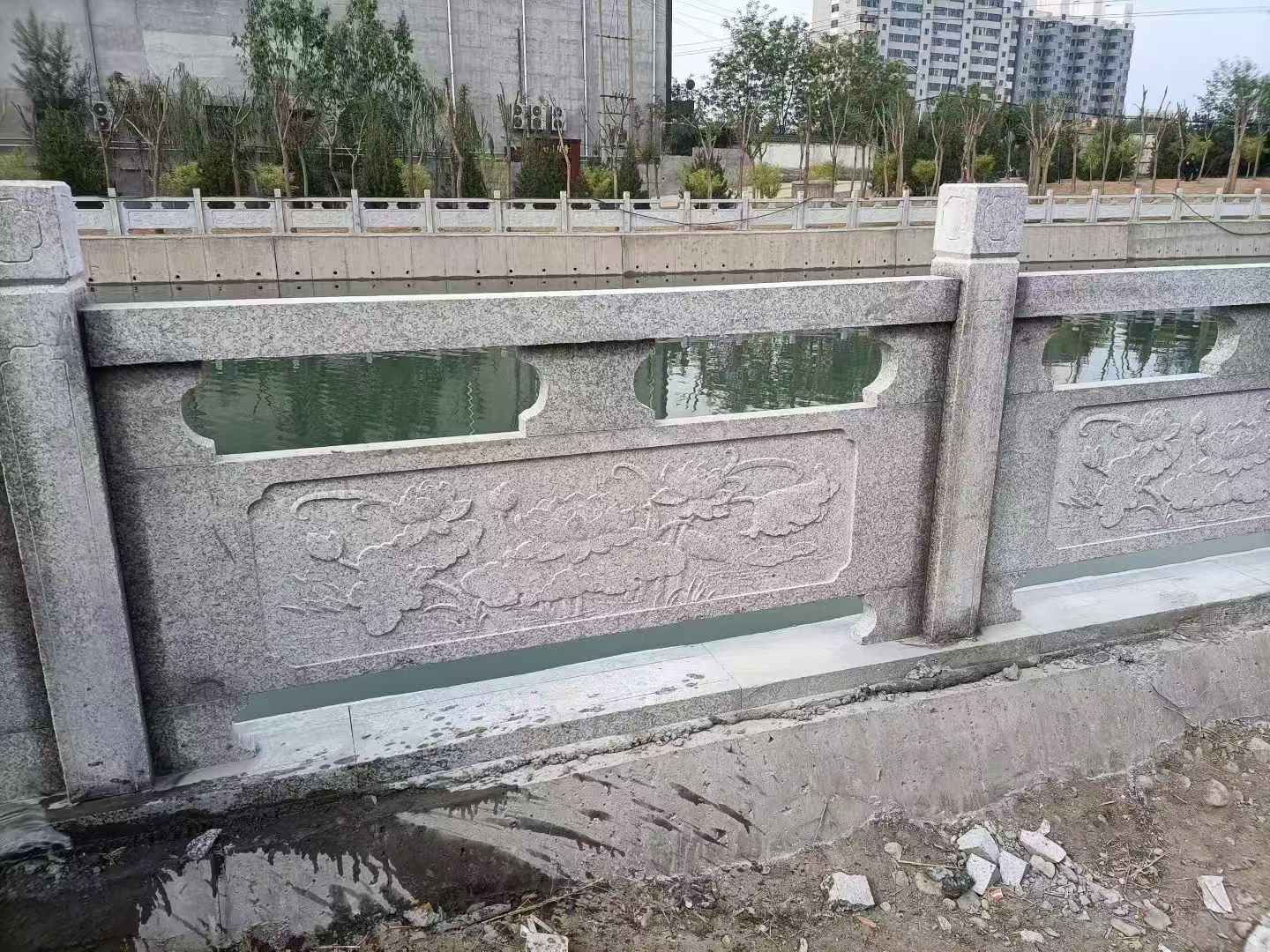 本溪 芙蓉白大花桥梁、河道，石材栏杆、围栏、护栏